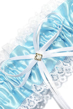 Load image into Gallery viewer, Gorgeous Satin With Ribbons Rhinestone Wedding Garters