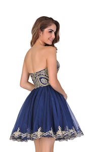 2022 Homecoming Dresses A Line/Princess Sweetheart Tulle With Applique