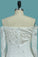 2022 Lace Mermaid Boat Neck 3/4 Length Sleeves Wedding Dresses Sweep Train