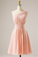 One Homecoming Dresses Genesis Shoulder Pleats Short Prom Dress
