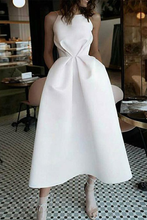 Load image into Gallery viewer, A-Line Tea-Length White Prom Dress With Homecoming Dresses Jada Pockets