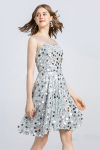 Sleeveless Homecoming Dresses Lace June Jewel Sequins Mini