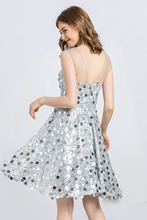 Load image into Gallery viewer, Sleeveless Homecoming Dresses Lace June Jewel Sequins Mini