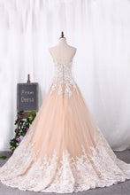 Load image into Gallery viewer, 2022 Sweetheart A Line Wedding Dresses With Applique