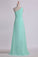 2022 Evening Dresses One Shouder Pleated Bodice Column Chiffon With Beads