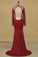 2024 High Neck Prom Dresses Mermaid/Trumpet Sweep Train Spandex With Applique