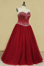 Load image into Gallery viewer, 2024 Ball Gown Sweetheart Tulle With Beading Quinceanera Dresses