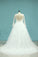 2022 Tulle V Neck Long Sleeves Wedding Dresses A Line With Applique