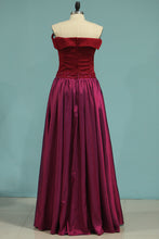 Load image into Gallery viewer, 2022 A Line New Arrival Off The Shoulder Taffeta With Beaded Floor-Length