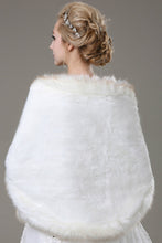 Load image into Gallery viewer, Graceful Faux Fur Wedding Wrap