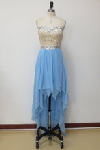 Load image into Gallery viewer, High Low Skirt  A Line Sweetheart Beaded Bodice Prom Dresees New Here