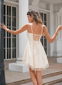 Short/Mini Homecoming Dresses Homecoming A-Line Neckline Kaydence Square Dress
