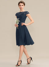 Load image into Gallery viewer, With A-Line Lace Karissa Dress Knee-Length Scoop Homecoming Dresses Chiffon Bow(s) Neck Homecoming