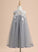 Dress Paulina With Tulle Knee-length Lace Flower Sleeveless Neck Flower Girl Dresses Girl - Scoop A-Line