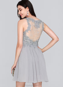 Chiffon With Dress Lace Short/Mini Homecoming Homecoming Dresses A-Line Sweetheart Adrianna Beading Sequins