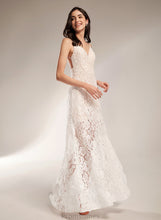 Load image into Gallery viewer, Meghan Floor-Length Wedding Dresses Dress V-neck Wedding Lace Sheath/Column