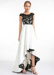 Wedding Illusion Jocelynn Wedding Dresses Satin Asymmetrical Scoop Lace A-Line Dress
