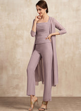 Load image into Gallery viewer, With Mother of the Bride Dresses Jumpsuit/Pantsuit Ankle-Length Ruffle Square of Neckline the Chiffon Mother Bride Dress Kiana