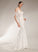Wedding Dresses Chapel With Tulle Wedding Beading Trumpet/Mermaid Train Sequins Dress Mireya V-neck Lace