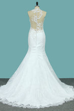 Load image into Gallery viewer, 2024 Mermaid Wedding Dresses Scoop Lace With Applique New Arrival