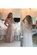 Load image into Gallery viewer, 2024 New Arrival Scoop Beaded Bodice Chiffon A Line Prom Dresses