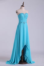 Load image into Gallery viewer, 2022 Sweetheart Beaded Bodice A Line Prom Dress Chiffon