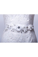 Load image into Gallery viewer, Attractive Satin Wedding/Evening Ribbon Sash With Handmade Flowers
