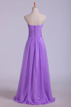 Load image into Gallery viewer, 2022 Sweetheart Neckline Chic Dress Pleated Bodice A Line With Slit Chiffon