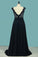 2022 A Line Scoop Chiffon With Applique Floor Length Prom Dresses