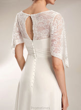 Load image into Gallery viewer, Melody V-neck Floor-Length Wedding Dresses Wedding Chiffon Lace Sheath/Column Dress
