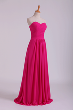 Load image into Gallery viewer, 2022 Sweetheart Bridesmaid Dresses A-Line Floor Length Chiffon Ruffle