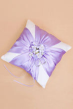 Load image into Gallery viewer, Floral Design Ring Pillow Satin