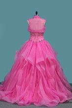 Load image into Gallery viewer, 2022 Organza Sweetheart Ball Gown Quinceanera Dresses With Beading