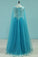 2022 Muslin Prom Dresses With Cape  A-Line Spaghetti Straps Tulle With Gold Applique Floor-Length