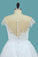 2022 A Line Lace Cap Sleeve Scoop Wedding Dresses With Beads Court Train