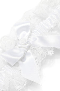 Gorgeous Satin Lace With Rhinestone Wedding Garters