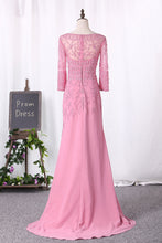 Load image into Gallery viewer, 2024 Chiffon Scoop Beaded Bodice Mermaid Mother Of The Bride Dresses