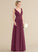 With Prom Dresses V-neck Chiffon A-Line Floor-Length Pleated Savanna