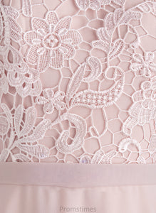 Fabric Neckline A-Line HighNeck Illusion Straps&Sleeves Lace Silhouette Length Floor-Length Kylie Floor Length Bridesmaid Dresses