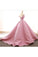Ball Gown Off The Shoulder Satin Prom Dress With Appliques, Long Quinceanera Dress