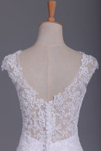 Load image into Gallery viewer, 2024 Mermaid Straps Open Back Wedding Dresses Tulle Court Train