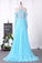2022 Scoop Long Sleeves Prom Dresses  Tulle With Applique A Line