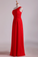 2022 One Shoulder Bridesmaid Dresses Ruffled Bodice A-Line Chiffon