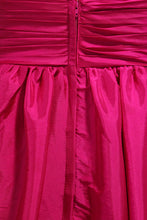 Load image into Gallery viewer, 2024 Plus Size A Line Prom Dresses Sweetheart Fuchsia Sweep/Brush Taffeta Zipper Back