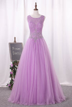 Load image into Gallery viewer, 2024 Ball Gown Scoop Quinceanera Dresses Floor-Length Tulle Lace Up Back