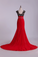 2022 V-Neck Mermaid Prom Dresses With  Ruffles & Black Applique Chiffon Bicolor