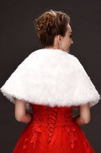 Load image into Gallery viewer, Fabulous White Faux Fur Wedding Wrap