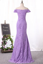 Load image into Gallery viewer, 2024 New Arrival Mother Of The Bride Dresses Off The Shoulder Lace Floor Length