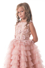 Load image into Gallery viewer, 2024 Scoop Flower Girl Dresses A Line Tulle With Handmade Flowers And Beads