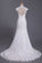 2024 V Neck Wedding Dress Open Back Mermaid/Trumpet With Lace Skirt And Ribbon